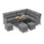 7 Pieces Patio Dining Furniture Set With Soft Cushions And Ottomans-Gray HW72354GR+ By CW