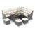 7 Pieces Patio Dining Furniture Set With Soft Cushions And Ottomans-White HW72354WH+ By CW