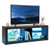 Modern Tv Stand With Led Light And Adjustable Shelves For Tvs Up To 65 Inch-Brown HV10585CF By CW