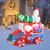 6 Ft Christmas Inflatable Santa On Car Blow Up Festive Vehicle With Santa Clause CM24951US By CW