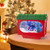 59 Inch Christmas Street Lamp With Sound-Activated Snow Globe Lantern-Red CM24764RE By CW