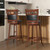 Wood Swivel Bar Stools Set Of 2 With Faux Leather Upholstered Seat And Back Brown Kc57781Es 29 By Cw