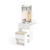 Compact Vanity Desk Set With 3-Color Lighted Mirror And Power Outlets-White HU10805US-WH By CW