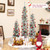 Set Of 3 Pre-Lit Snow Flocked Artificial Christmas Trees Witrh 423 Branch Tips CM25004 By CW