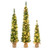 Set Of 3 Pre-Lit Artificial Christmas Trees With 415 Green Branch Tips CM25003US By CW