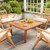Patio Coffee Table With Umbrella Hole And Teak Oil Finish JV12187 By CW