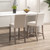 Counter Height Bar Stools Set Of 2 With Back And Footrest-Beige JV12046BE By CW