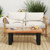 Teak Wood Patio Table With River Feel Epoxy Tabletop JV11846 By CW