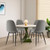 Dining Chairs Set Of 4 With Black Metal Legs Gray Hu10120Gr 4 By Cw