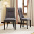 Channel Tufted Dining Chairs Set Of 2 Upholstered Kitchen Side Chairs With High Backrest-Gray KC57172GR By CW