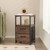 Bedside Table Set Of 2 With Removable Fabric Drawers And Metal Frame Walnut Jv10799Wt 2 By Cw
