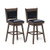 25/29 Inch Padded Bar Stools Set Of 2 With Swivel Seat And Footrest-29 Inches JV12169GR-29 By CW