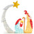 5 Ft Christmas Nativity Set Pre-Lit Nativity Scene With 140 Warm White Led Lights CM24726US By CW