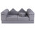 9-Piece Climb And Crawl Foam And Floor Playset With Breathable Suede Fabric-Gray TP10266GR By CW