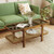2-Tier Coffee Table With Storage And Tempered Glass Tabletop-Brown JV12150BN By CW