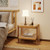 Rattan 2-Tier End Side Table With Tempered Glass Top Acacia Wood Legs-Brown JV12151BN By CW