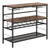 41 Inch 4-Tier Bar Table With Wine Rack And 4 Rows Of Glass Holders-Rustic Brown JV10901CF By CW