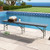 6 Feet Plastic Folding Bench Portable Seat With Handle And Lock-Gray NP11982GR By CW