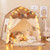 Kids Play Tent Bed Tent With String Lights Extra Large Playhouse Tent Coffee Tp10258Cf By Cw