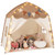 Kids Play Tent Bed Tent With String Lights Extra Large Playhouse Tent-Coffee TP10258CF By CW