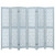 4/6 Panel Wooden Room Divider With Carved Cutout Pattern And Solid Wood Frame-6 Panel JV12005-6 By CW