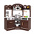 Corner Wooden Play Kitchen With Coffee Machine And Slide For Kids-Brown TM10118CF By CW