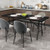 6 Ft Portable Folding Table 350 Lbs Fold-In-Half Table With Hdpe Tabletop-Black NP11983DK By CW