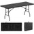 6 Ft Portable Folding Table 350 Lbs Fold-In-Half Table With Hdpe Tabletop-Black NP11983DK By CW