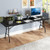 8 Ft Portable Folding Table 350 Lbs Fold In Half Table With Hdpe Tabletop Black Np11984Dk By Cw