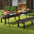 8 Ft Portable Folding Table 350 Lbs Fold-In-Half Table With Hdpe Tabletop-Black NP11984DK By CW
