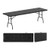 8 Ft Portable Folding Table 350 Lbs Fold-In-Half Table With Hdpe Tabletop-Black NP11984DK By CW