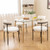 Boucle Dining Chair With Curved Backrest And Metal Legs Set Of 4 White Jv11812Be 4 By Cw
