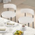 Boucle Dining Chair With Curved Backrest And Metal Legs Set Of 4-White JV11812BE-4 By CW