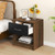 Bedside Table Nightstand With Drawer And Open Storage Shelf-Brown HU10887BN By CW