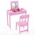 2-In-1 Kids Vanity Makeup Table And Chair Set With Flip Top Mirror-Pink HY10383PI By CW