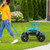 Cushioned Rolling Garden Cart Scooter With Storage Basket And Tool Pouch-Blue GT4030BL By CW