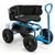 Cushioned Rolling Garden Cart Scooter With Storage Basket And Tool Pouch-Blue GT4030BL By CW