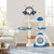 Space Theme Cat Tree Multi-Level Cat Tower With Sisal Covered Scratching Posts-Multicolor PV10224BL By CW