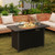 50000 Btu 2 Inch Ropane Gas Fire Pit Table With Wind Guard And Glass Rocks Black Np12068Dk By Cw