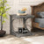 C Shaped 24 Inch 2 Tier Square End Table Sofa Side Table Grey Hv10667Gr By Cw