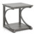 C-Shaped 24 Inch 2 Tier Square End Table Sofa Side Table-Grey HV10667GR By CW