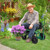 Cushioned Rolling Garden Cart Scooter With Storage Basket And Tool Pouch Green Gt4030Gn By Cw
