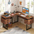 L Shaped Computer Desk With Power Outlets And 3 Storage Drawers Rustic Brown Cb10775Us Cf By Cw
