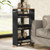 4-Tier Rolling Storage Cart Slim Kitchen Cart On Wheels With Open Shelves And Handle-Black JV12256DK By CW