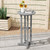 21 5 Inch Round Bar Table Patio Hdpe Bar Height Dining Table With Slatted Tabletop Gray Np12062Gr By Cw
