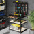 32 X 16 Inch Workbench Work Table With 2 Pcs Pegboard Drawer And Shelves Black Th10085Bk By Cw