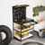 32 X 16 Inch Workbench Work Table With 2 Pcs Pegboard Drawer And Shelves-Black TH10085BK By CW