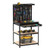32 X 16 Inch Workbench Work Table With 2 Pcs Pegboard Drawer And Shelves-Black TH10085BK By CW