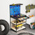32 X 16 Inch Workbench Work Table With 2 Pcs Pegboard Drawer And Shelves-Navy TH10085NY By CW