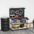 48 X 24 Inch Workbench Work Table With 3 Pcs Pegboard Drawer And Shelves-Black TH10086BK By CW